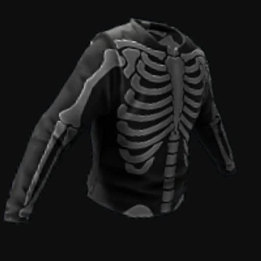 Skeleton Costume Burlap Shirt