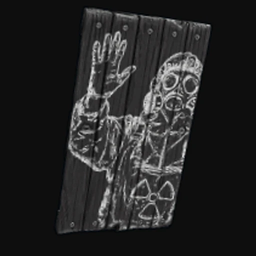 Chalk Menace Wood Door