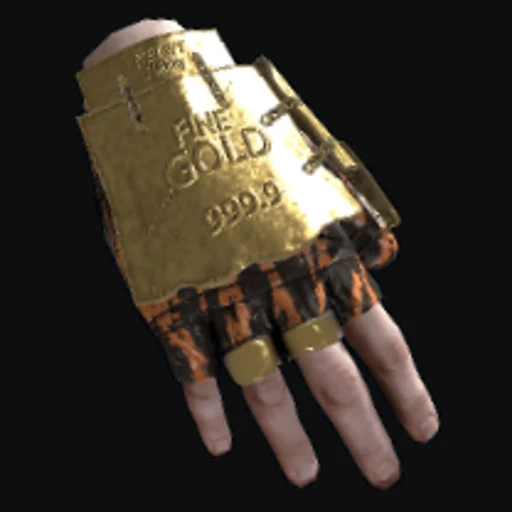 Gold Chains Roadsign Gloves
