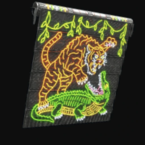 Neon Jungle Rule Garage Door